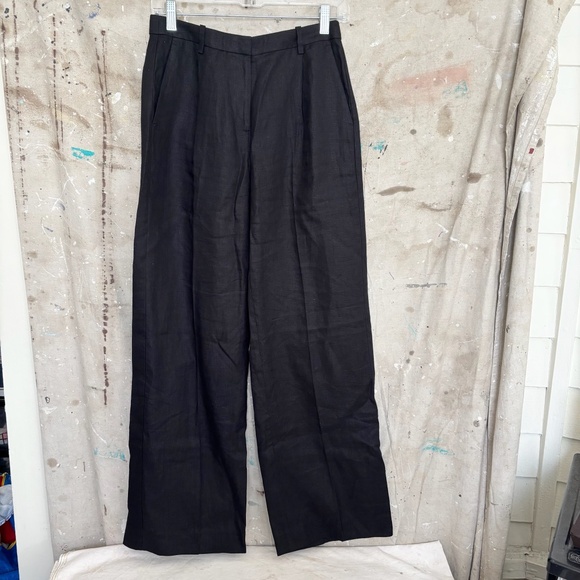 J Crew Wide-Leg Essential Pant in Linen - Picture 3 of 6